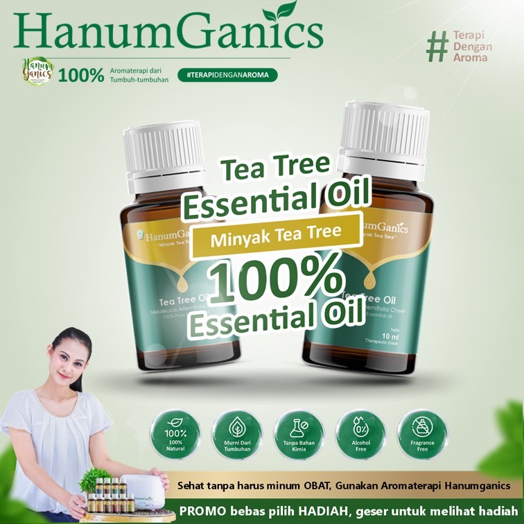 PURE TEA TREE AUSTRALIA ESSENTIAL OIL 5 ML & 10  ML/AROMATERAPI AROMATHERAPY HANUMGANICS