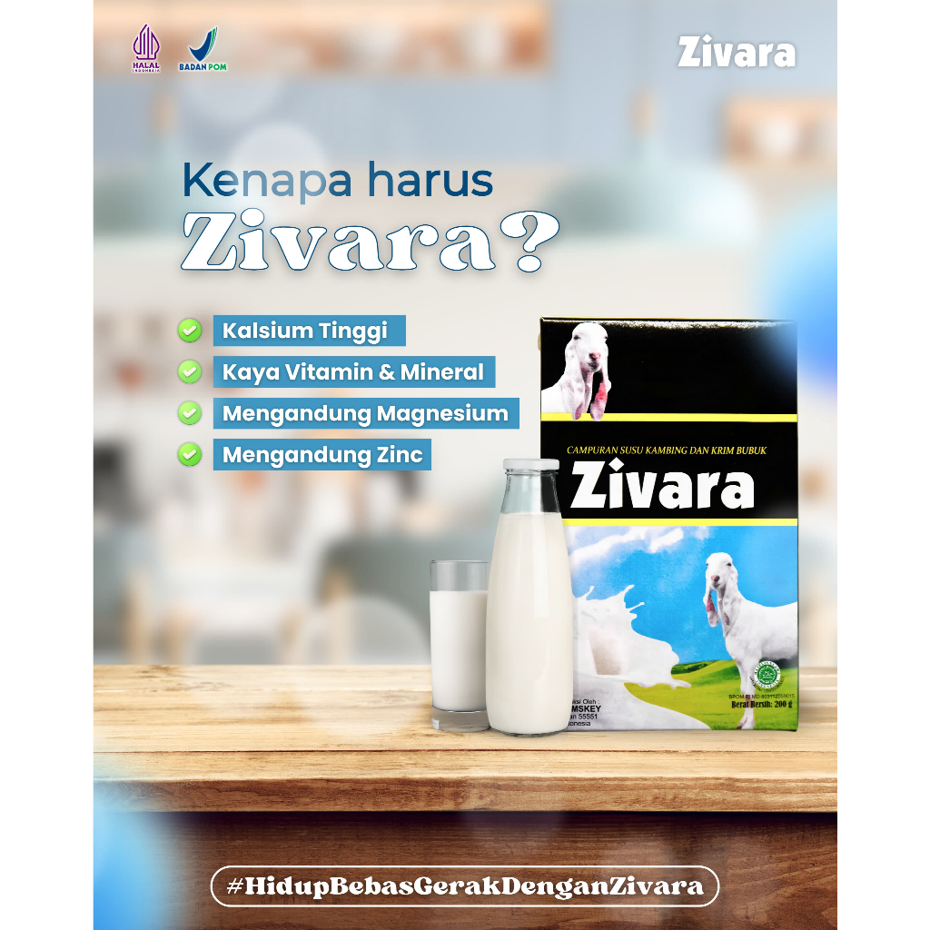 PROMO ZIVARA Susu Kambing Ettawa Bubuk - Halal & BPOM