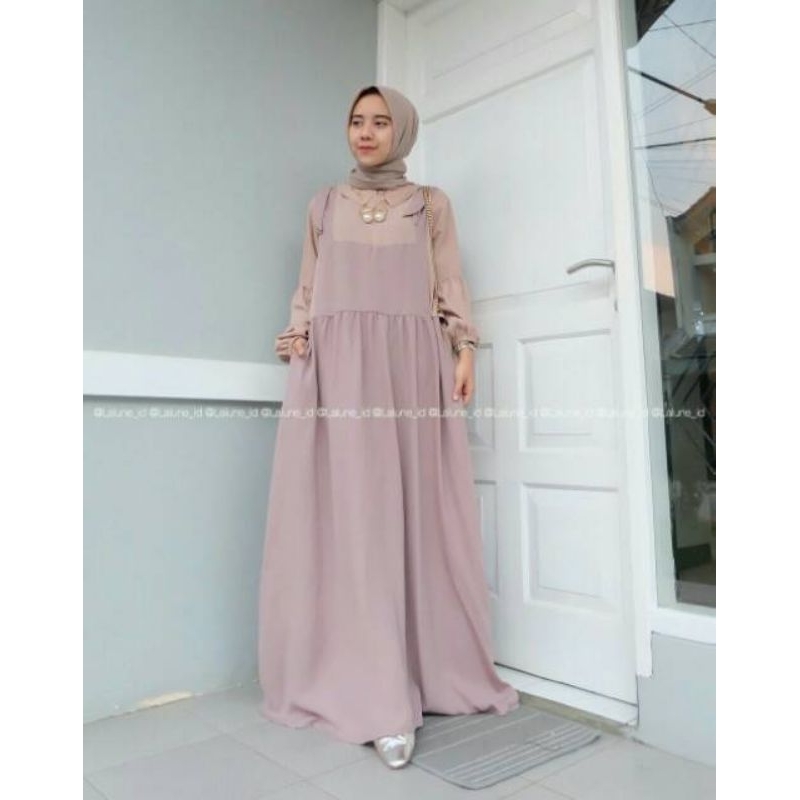 amber dress lalune preloved gamis dress overall