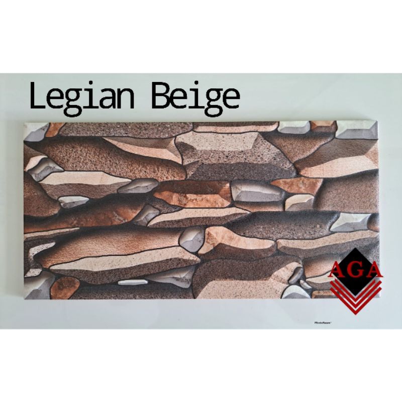 KERAMIK DINDING 20X40 LEGIAN BROWN TIMBUL (MATT)