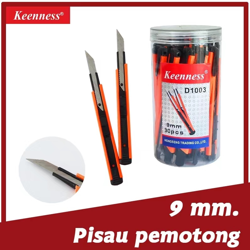 

Pisau cutter kecil merk keenness 1 kotak isi 30 pcs