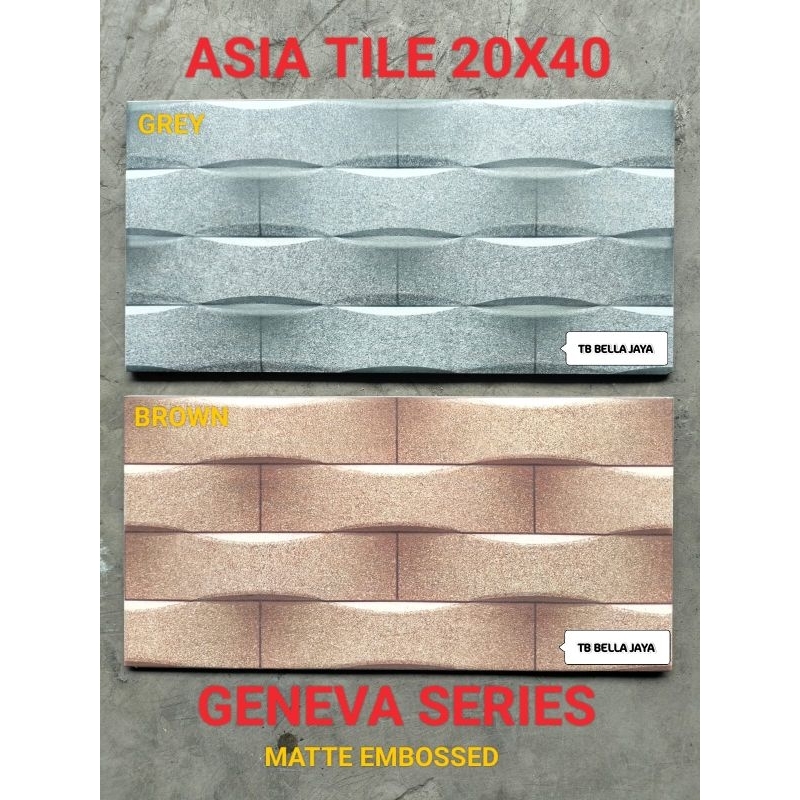 Keramik Dinding Kasar Asia Tile Geneva Series Ukuran 2040