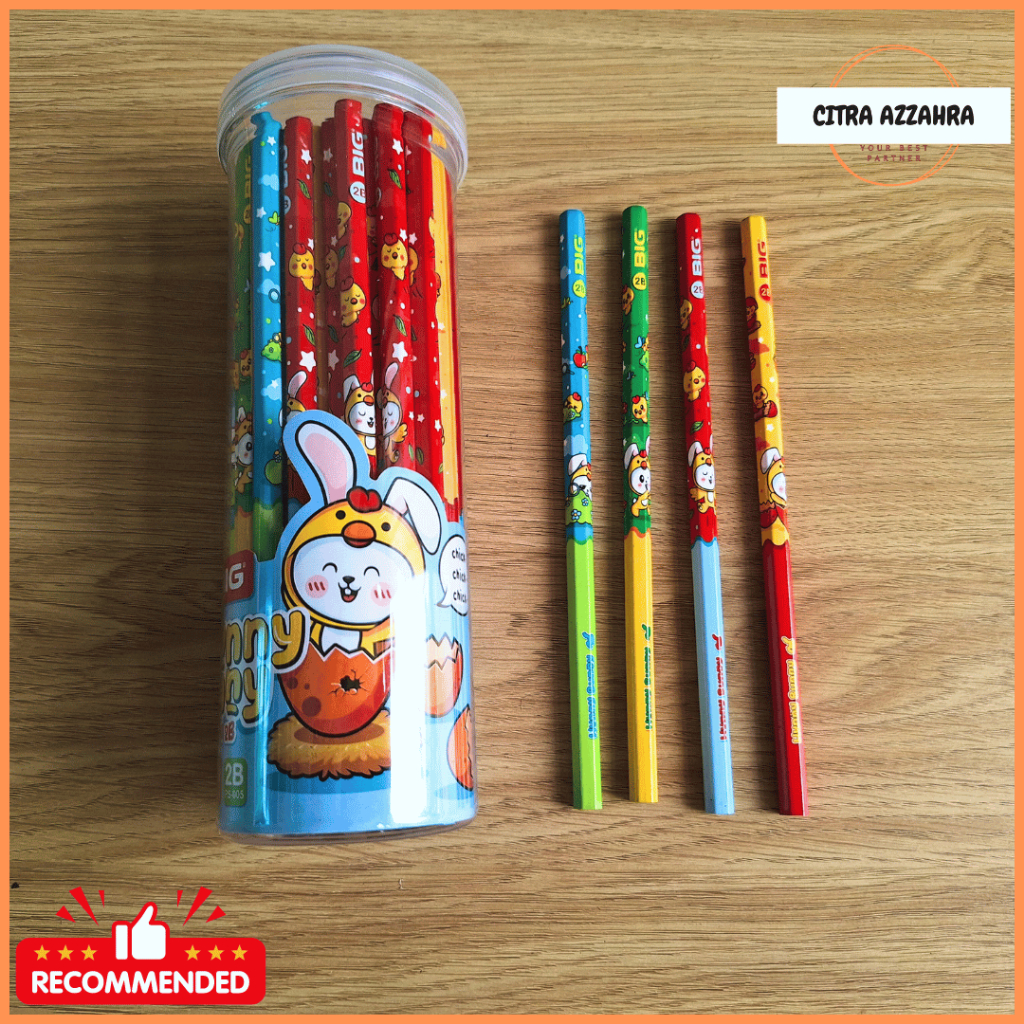 

SATUAN BIG Pensil 2B Karakter Seri Hunny Bunny Graphite Pencil Extra Dark PS-005