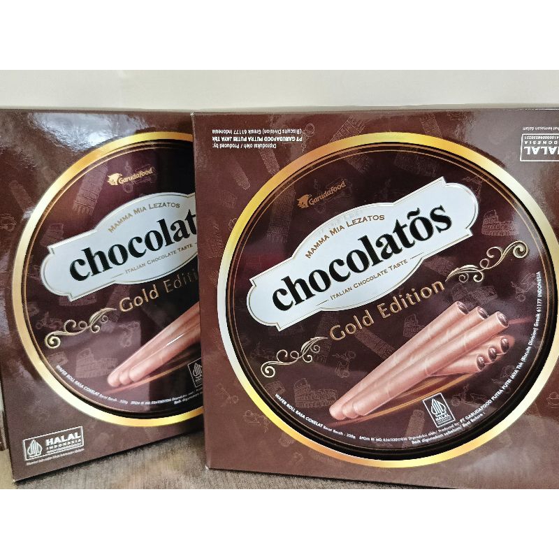 

PROMO!!!Chocolatos Mama Mia Lezatos Wafer Roll Gold Edition 350 gr