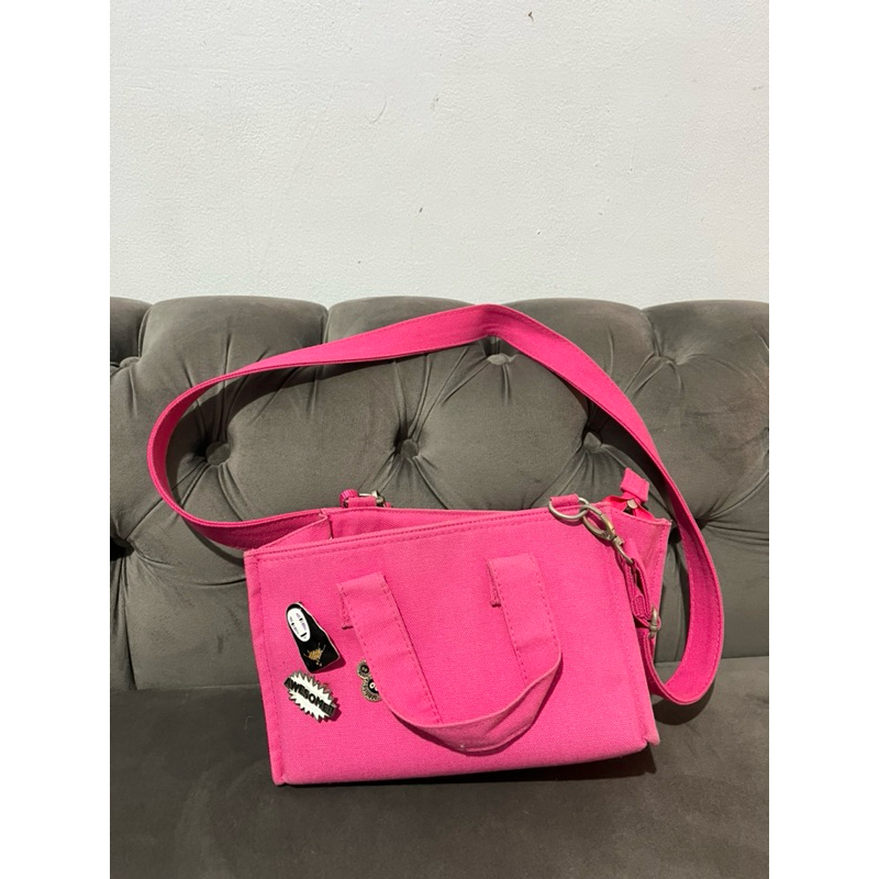 Preloved Gladsome Glee Canvas Bag Pink