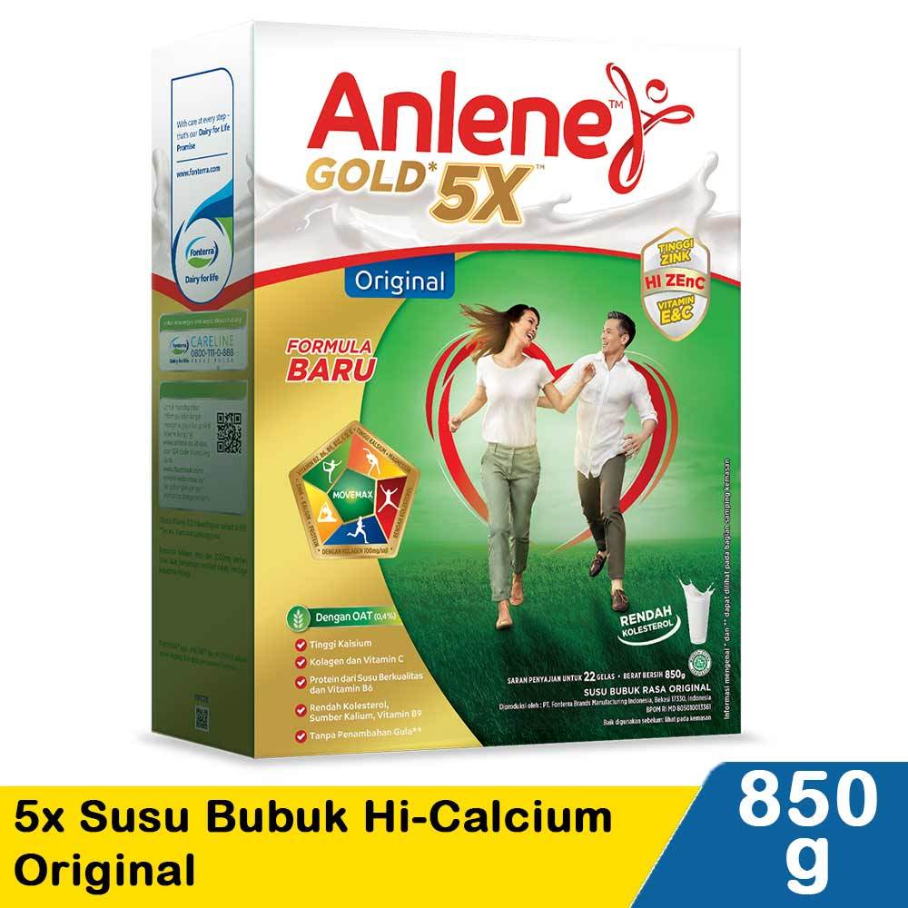

Anlene Gold 5x Susu Bubuk Hi-Calcium Original 850G