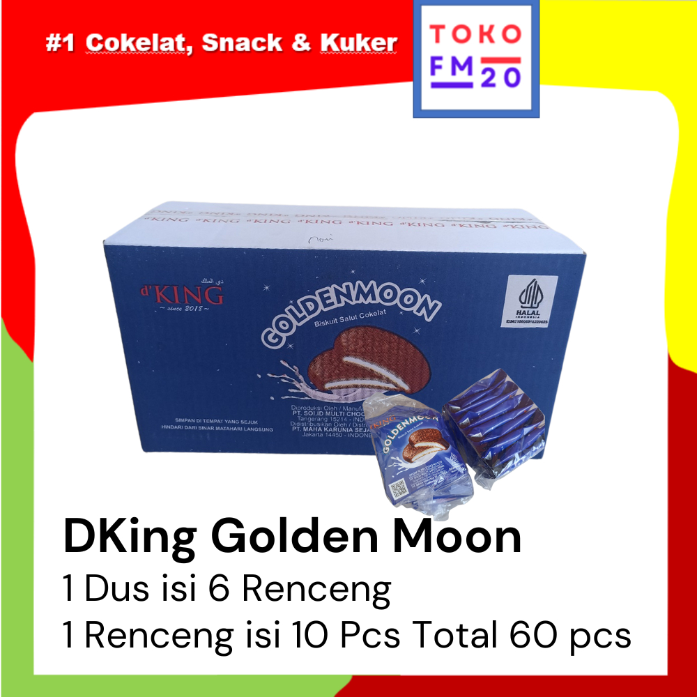 

DKING Golden Moon Choco Pie 1 Dus isi 60 Pcs Bisa Beli Rencengan