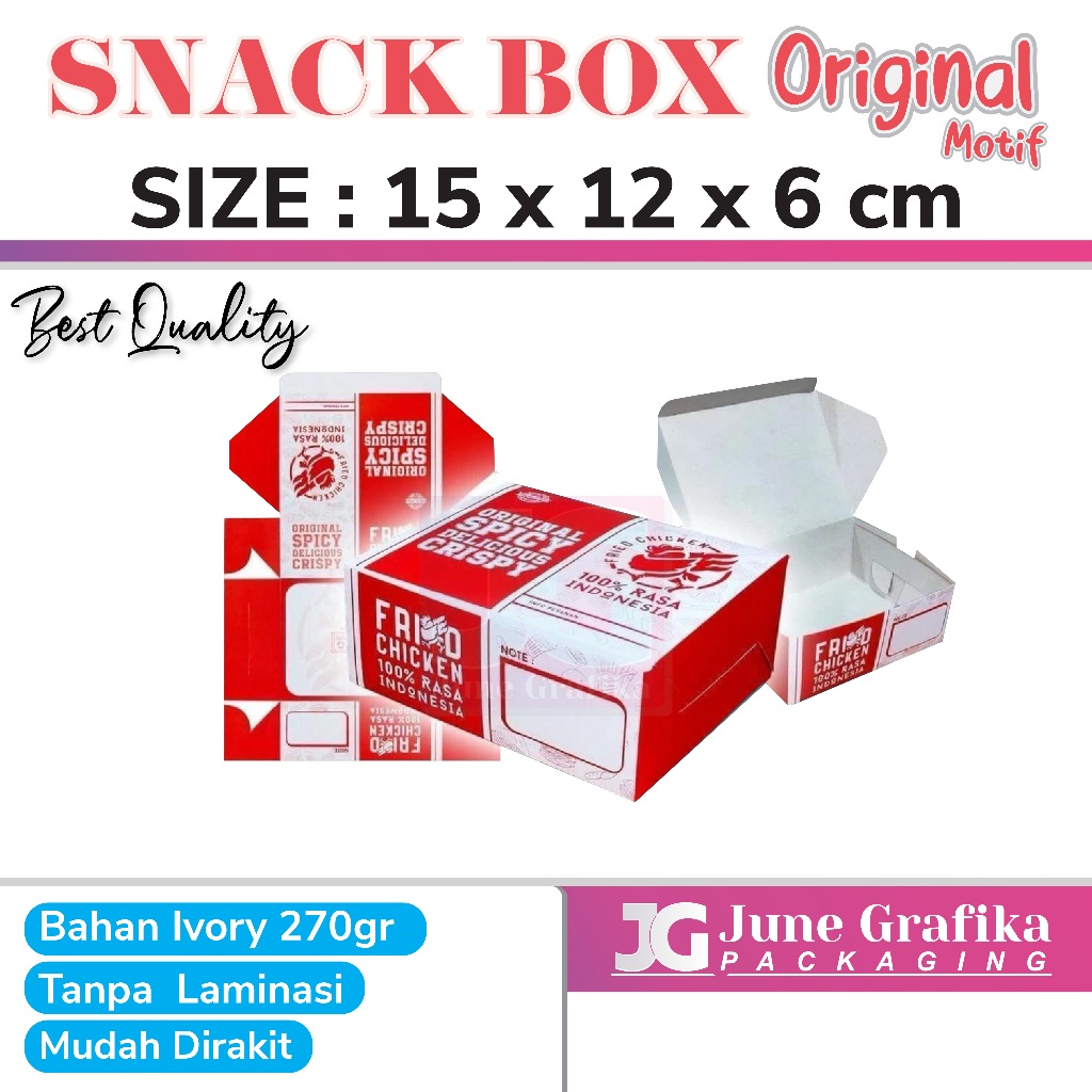 Box Fried Chicken / Dus Fried Chicken / Kemasan Fried Chicken / Box Ayam Goreng
