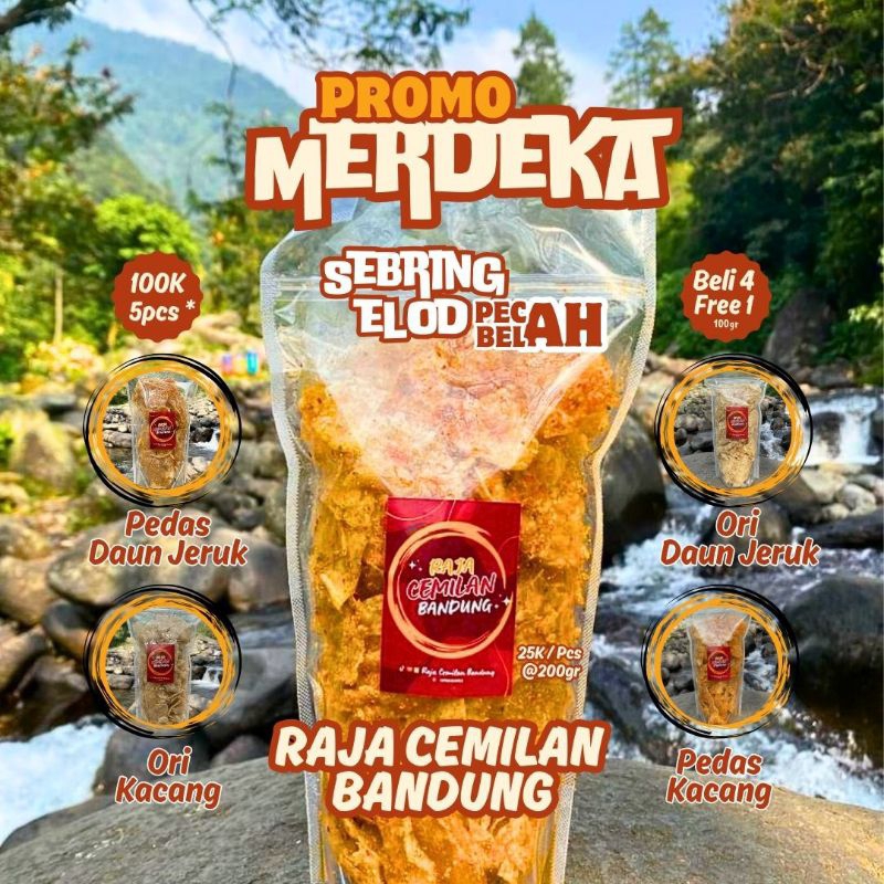 

PROMO BELI 4 GRATIS 1 ( pcs) CEMILAN PEDAS SEBRING ELOD PECAH BELAH MIX RASA