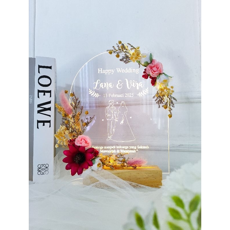 Custom Gift Akrilik | Lampu tidur Akrilik | Akrilik custom free foto