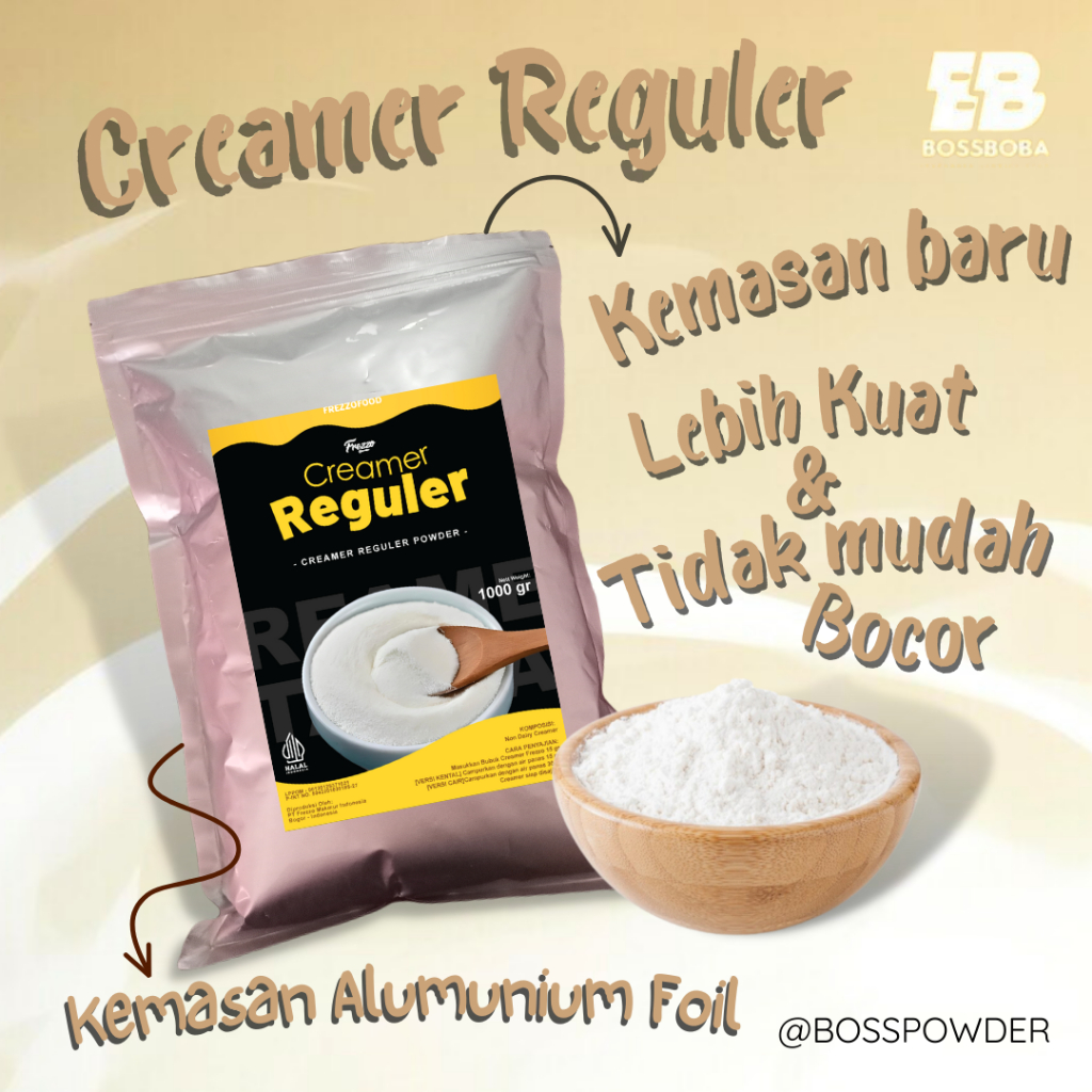 

RB22 Creamer Murah Reguler/Krimer Reguler Frezzo/Non Dairy Creamer/Bubuk Krimer Murah 1kg/Bossboba
