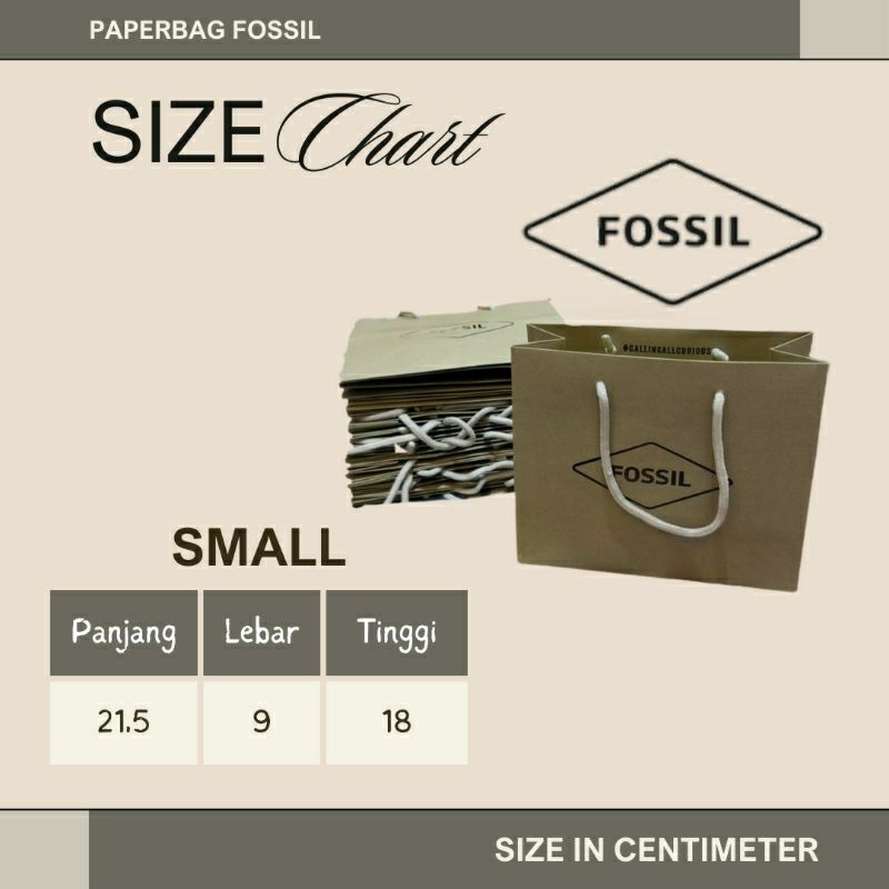

Paper Bag F0ssil Ukuran Small Kertas Paper Bag