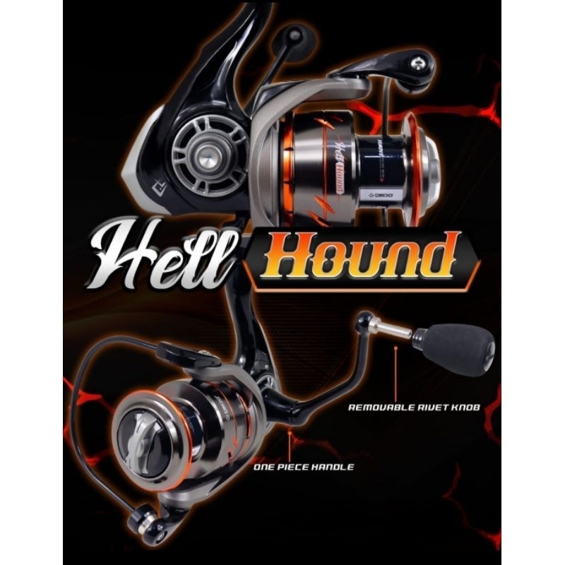 Reel Pancing Daido Hell Hound 1000-6000 6+1 Bearing Ratio 5.2:1 Sudah Power Handle Free Daleman Klik