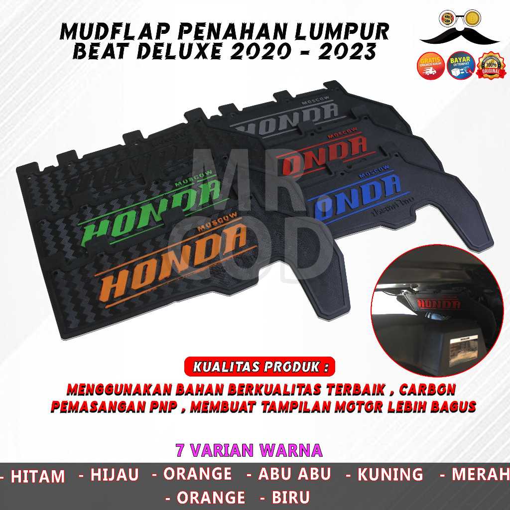 MUDLAP BEAT DELUXE SCOOPY GENIO NEW 2020 - 2023 MUDFLAP KARET PENAHAN LUMPUR SPAKBOR KOLONG PNP