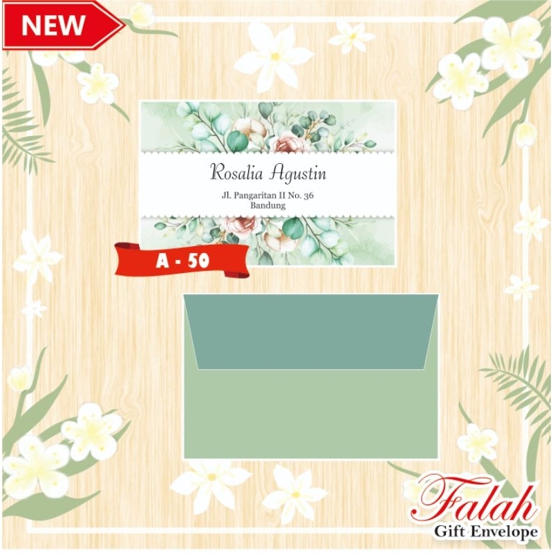

Amplop Kondangan Falah kode A-50 Amplop Motif Murah tanpa cetak Nama