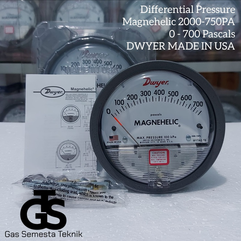 DWYER MAGNEHELIC 2000-750 PA | MAGNEHELIC DWYER 0 - 700 PASCALS