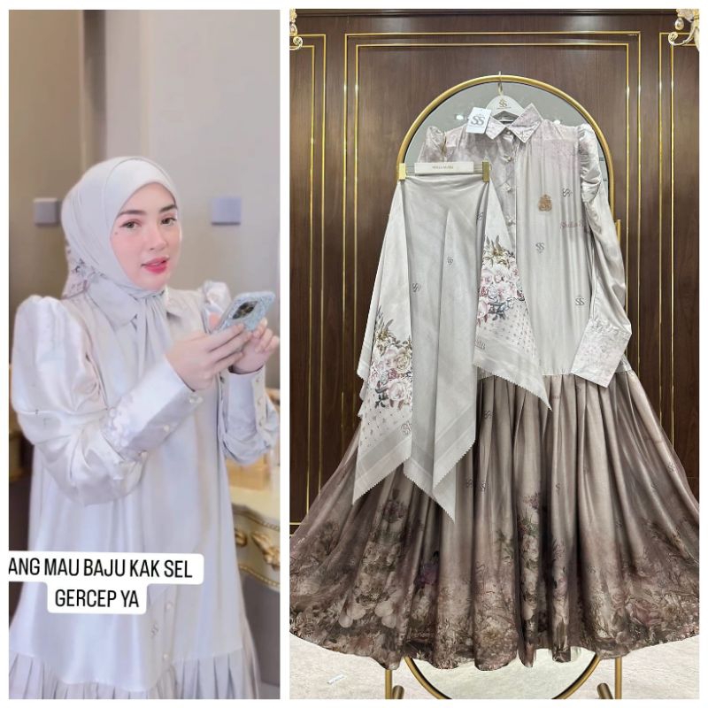 SHELLASAUKIA ORI DIJAMIN 100% By Shellasaukia SS TERBARU SET HIJAB SHELLASAUKIA TERBARU ORI DRESS SH