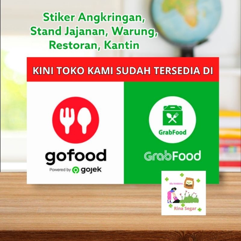 

Stiker Vynil Online Food Toko Tersedia Di Gofood Grabfood Resto Merchant Kantin Wajib Punya Promosi Warung Pedagang Jajanan Sticker UMKM Gopud Pariwisata Kuliner Waterproof