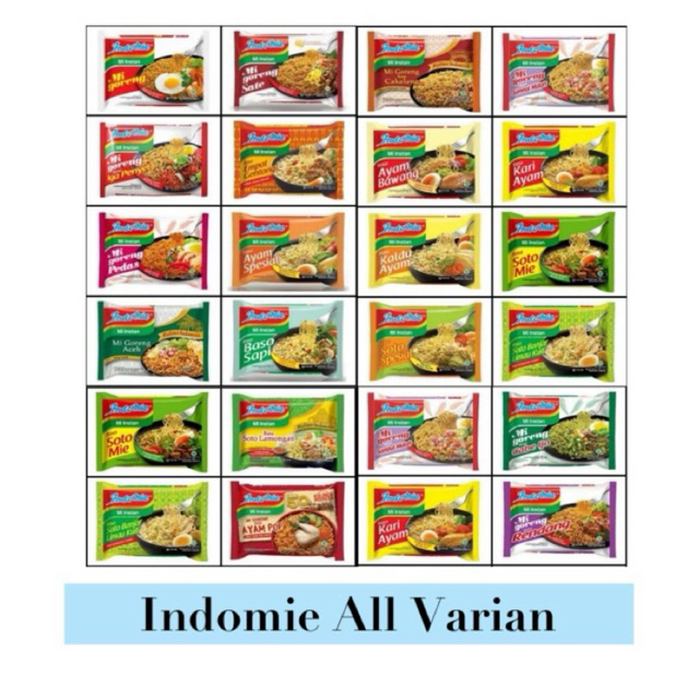 

Indomie Goreng dan Kuah All Varian pcs/bungkus