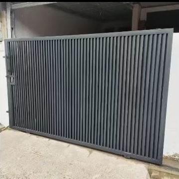 Pintu Pagar Dorong Minimalis Model Kisi Kisi