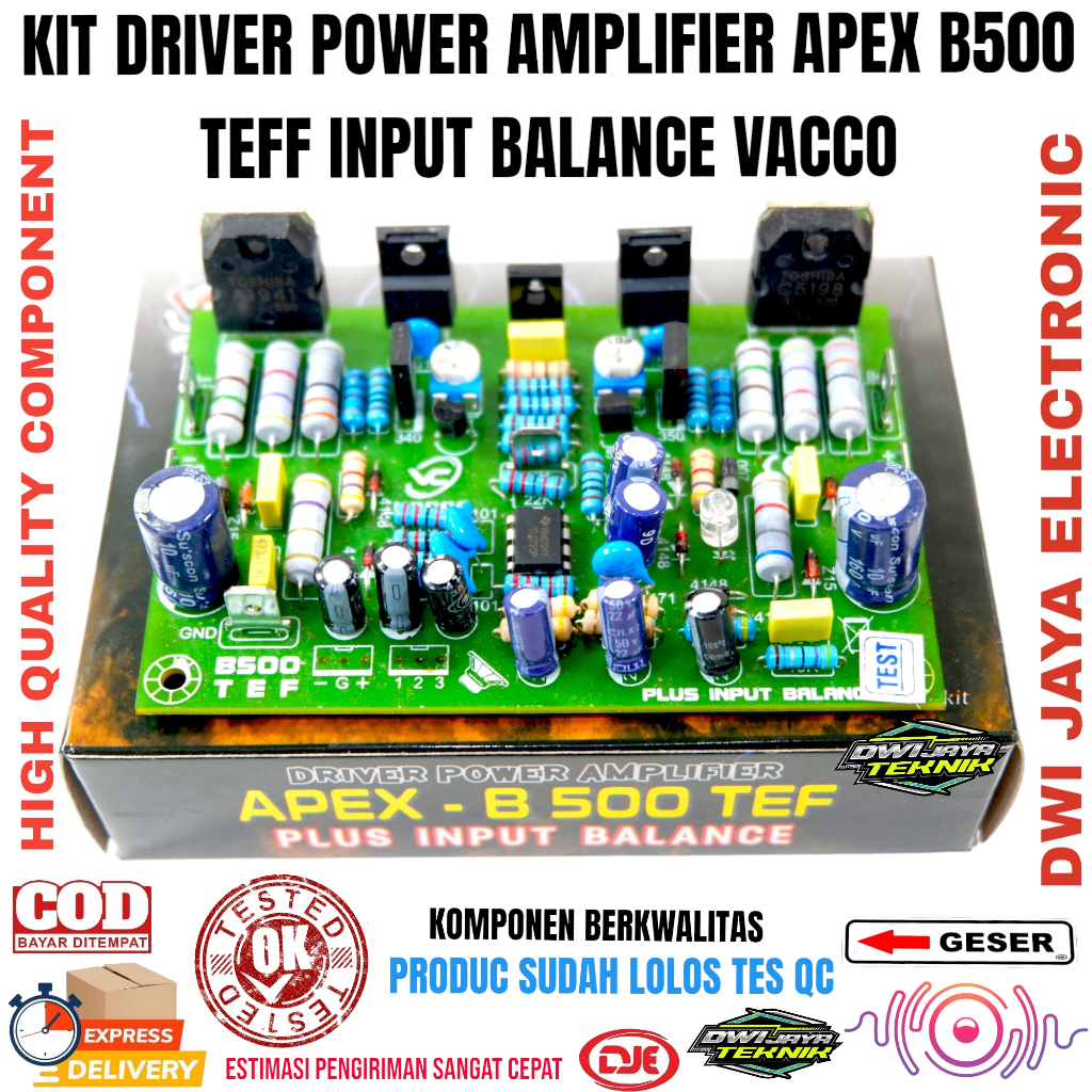 KIT Driver Power Amplifier APEX B500 TEF Input Balance Vacco