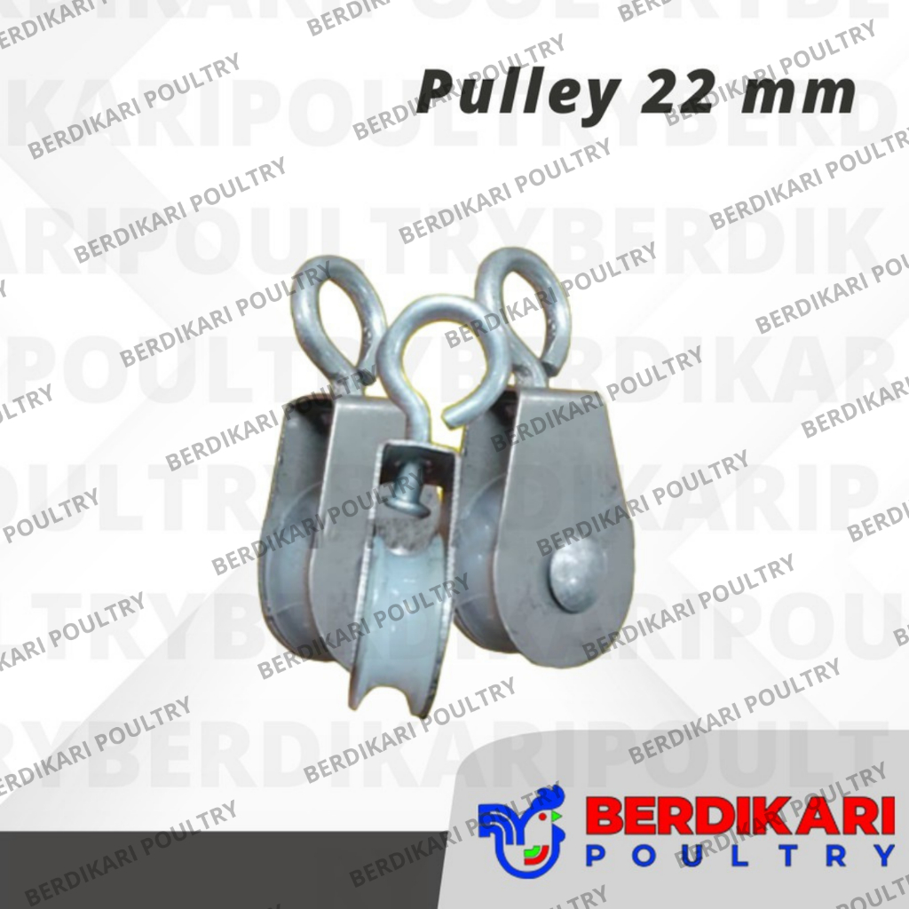 PULLEY 21 MM/Puli/Pully/Kerekan Katrol Plastik/Gantungan/Gantungan sling/kawat Kandang - Alat Ternak