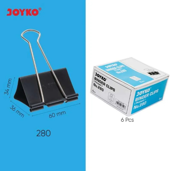 

Binder Clip Klip Penjepit Kertas Joyko Black 280 Harga 1 Kotak