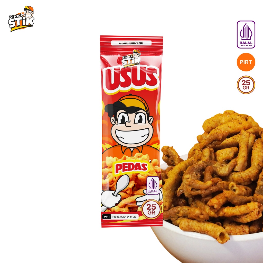 

Snack Stik Usus Goreng Pedas Cemilan 25gr