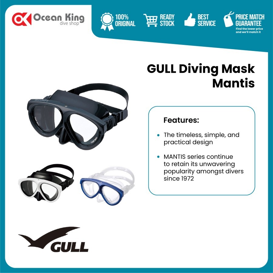 GULL Diving Mask Mantis / Scuba Diving Mask