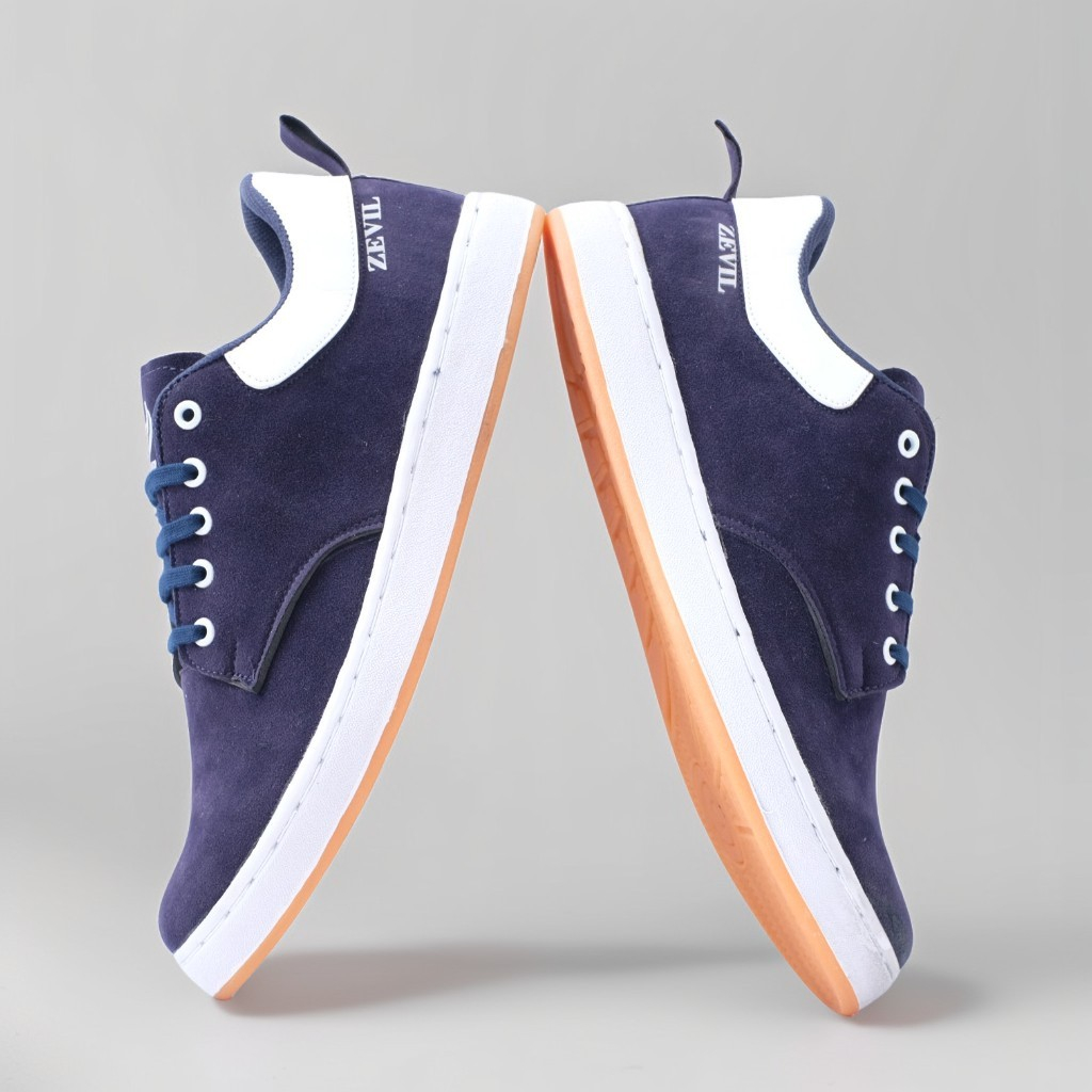 PRODUK BARU Sepatu Cowok Pria Clasik Black Quality Kekinian Three Lines Sneakers Classic Leather Kul