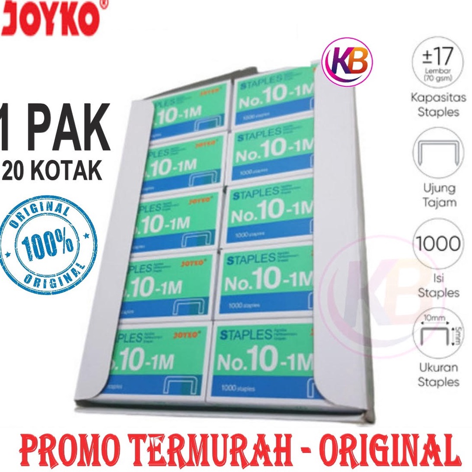 

KODE G37A 1 Pax Isi Staples Joyko Kecil No1 Refill Steples Stapler Isi Hekter 1 Pax Besar 2Kotak Toko Gemilang