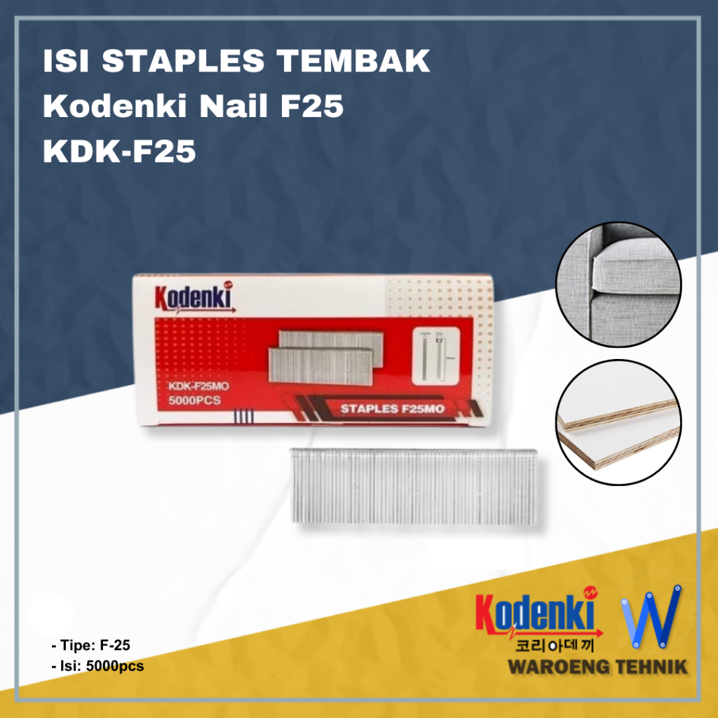 

Isi Staples Paku Tembak KODENKI Nail F25 KDK-F25