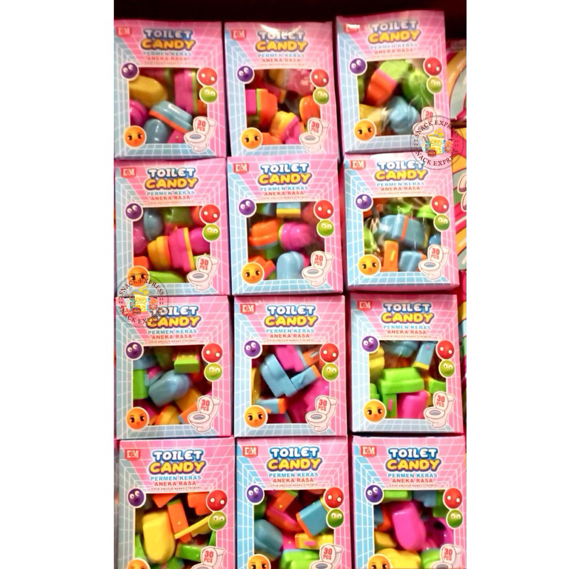 

C&J Candy Joy Permen Toilet / Toilet Candy Permen Keras Aneka Rasa (1 box isi 30 pcs)
