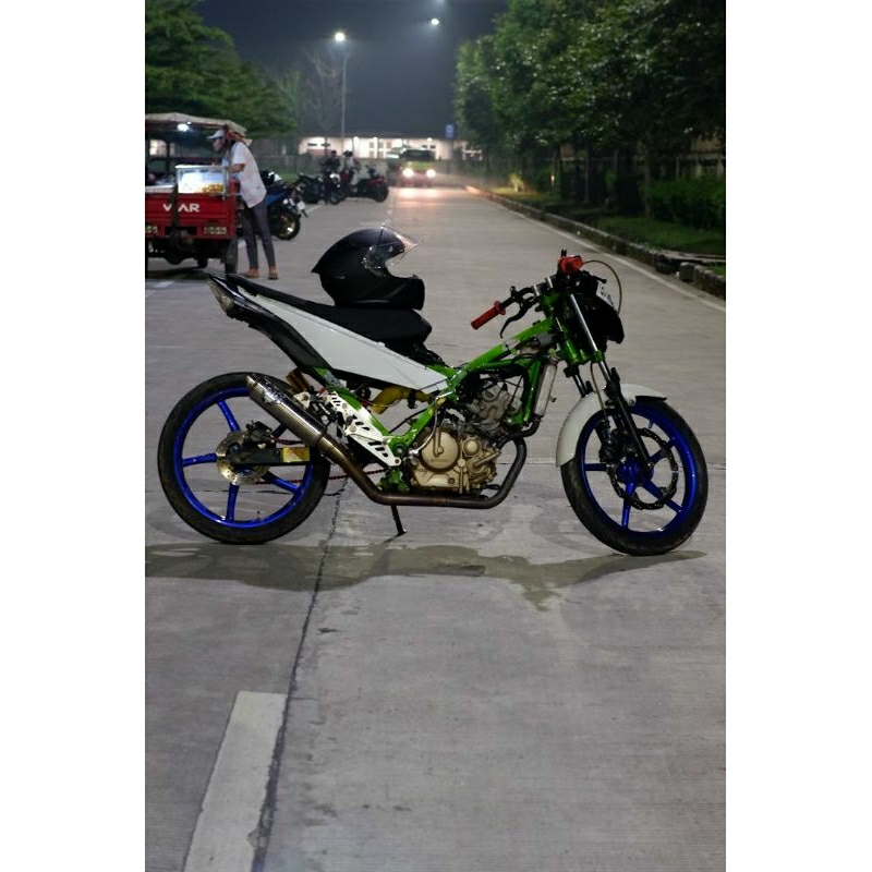 velk vrossi copy rcb repaint blue set ban Pirelli DRS 80/90  tanpa napgear