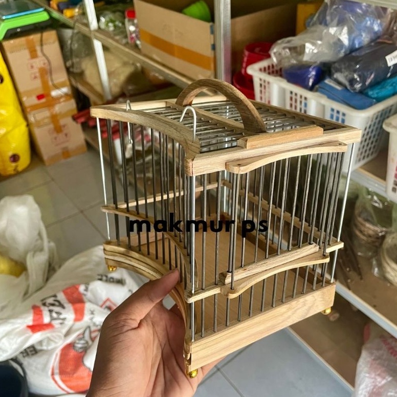 KODE C99Z sangkar untul 2 in 1 sangkar untul kayu hellopet pcmi pleci