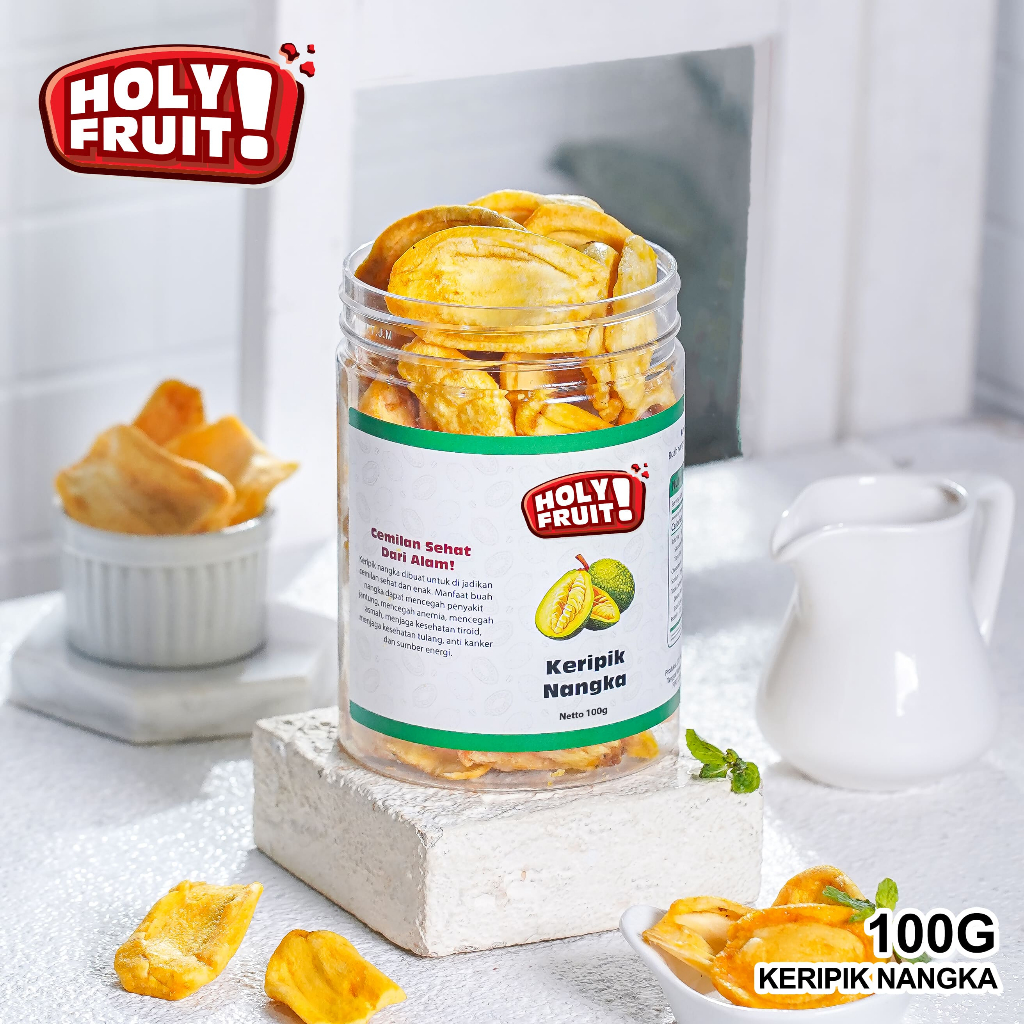 

HOLYFRUIT KERIPIK BUAH NANGKA 100 GRAM ASLI SNACK FRUIT JACKFRUIT ORIGINAL CEMILAN KERIPIK NANGKA