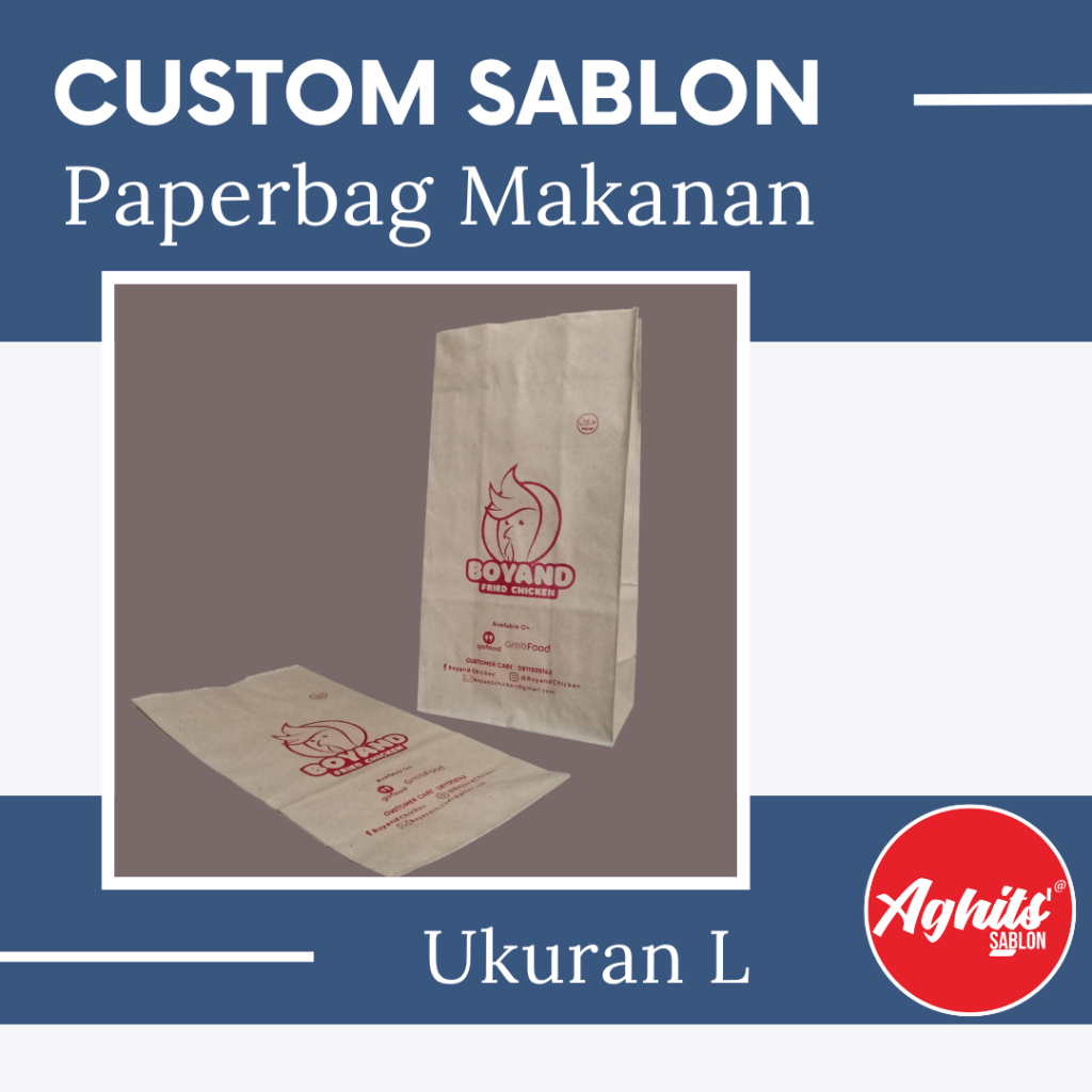 Custom Sablon Kantong Makanan | Fried Chicken, Burger
