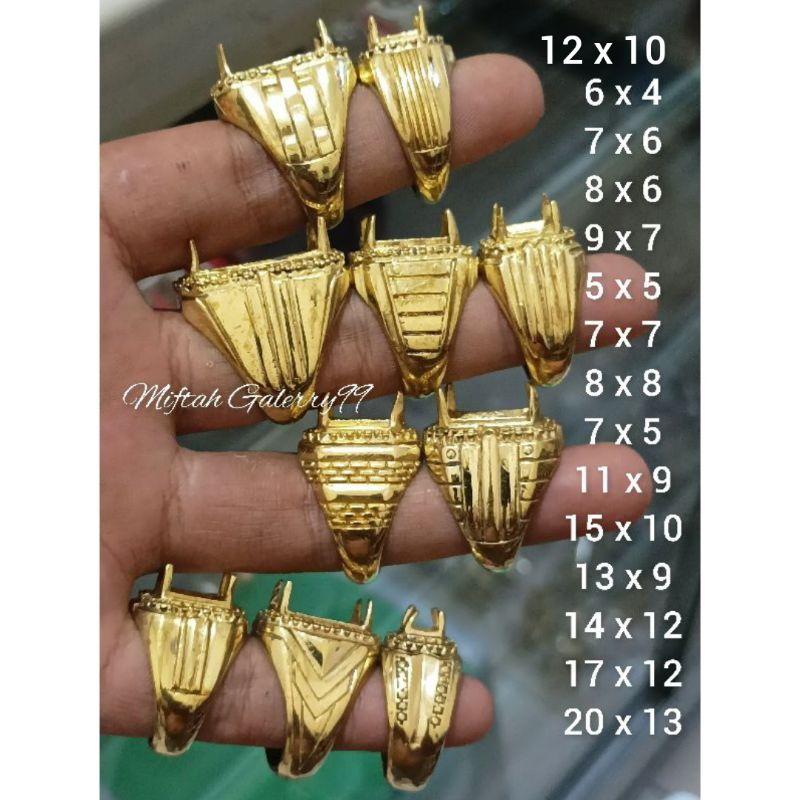 Emban cincin kuningan sari kotak capit gigi