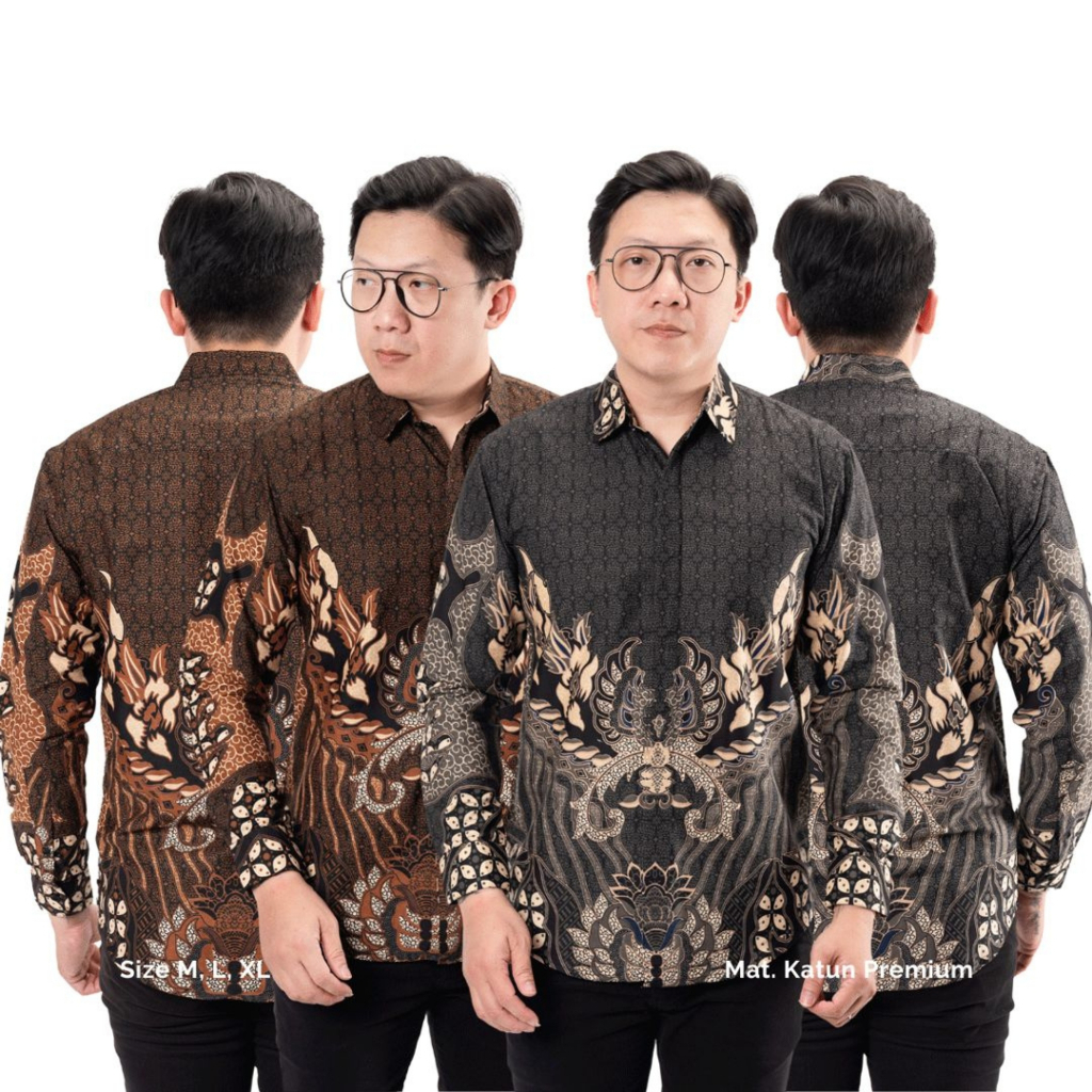 Baju Batik Pria Aydan Kemeja Lengan Panjang Modern Katun Premium Import Adem