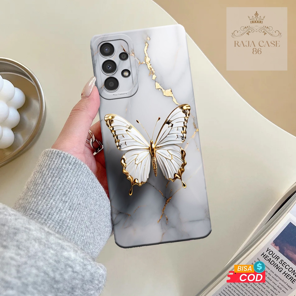 Case Samsung Galaxy A13 - Rajacase - casing Samsung A13 - Motif Softcace Kupu - Pelindung handphone 