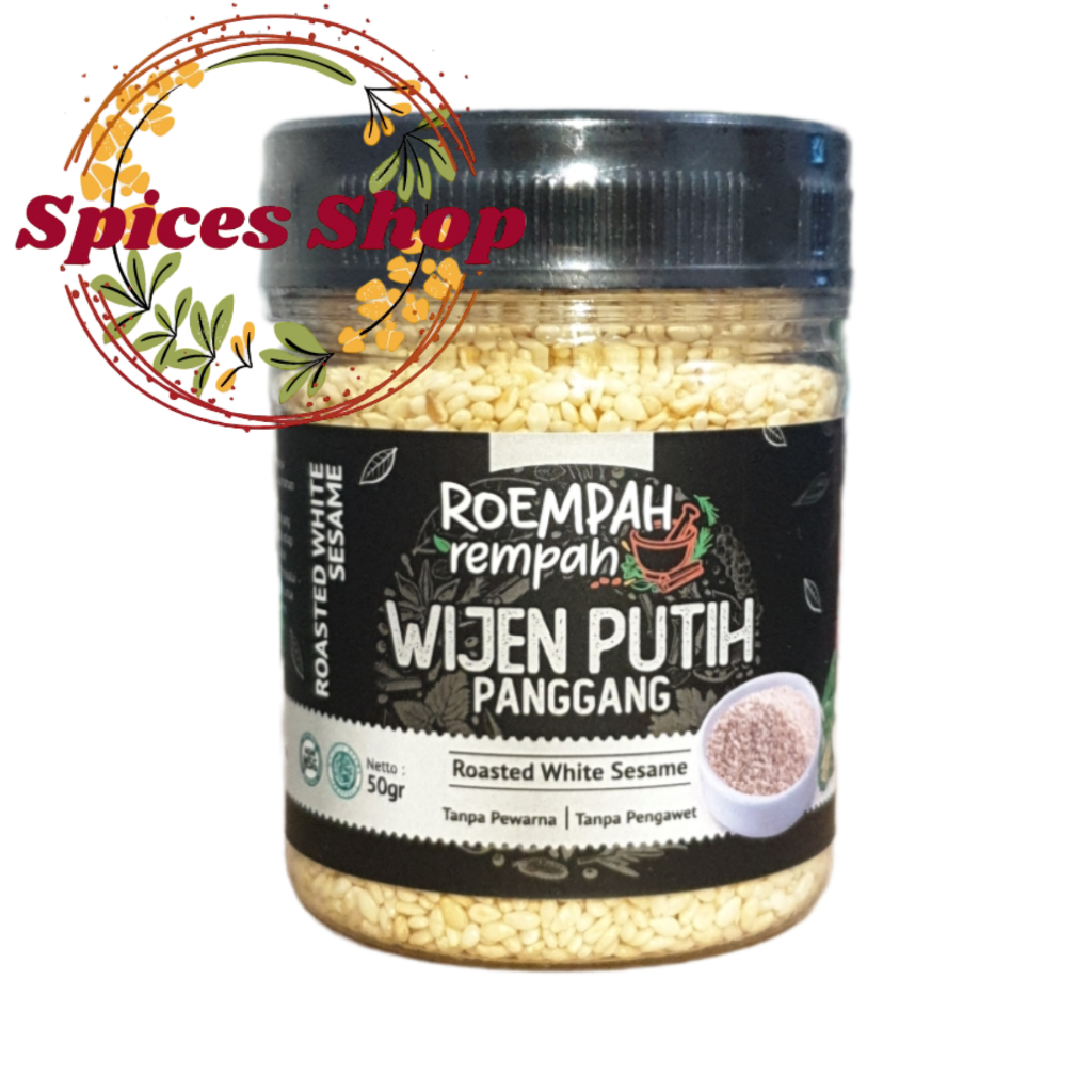 

Wijen Putih Panggang ROEMPAH REMPAH / Roasted White Sesame 50Gr