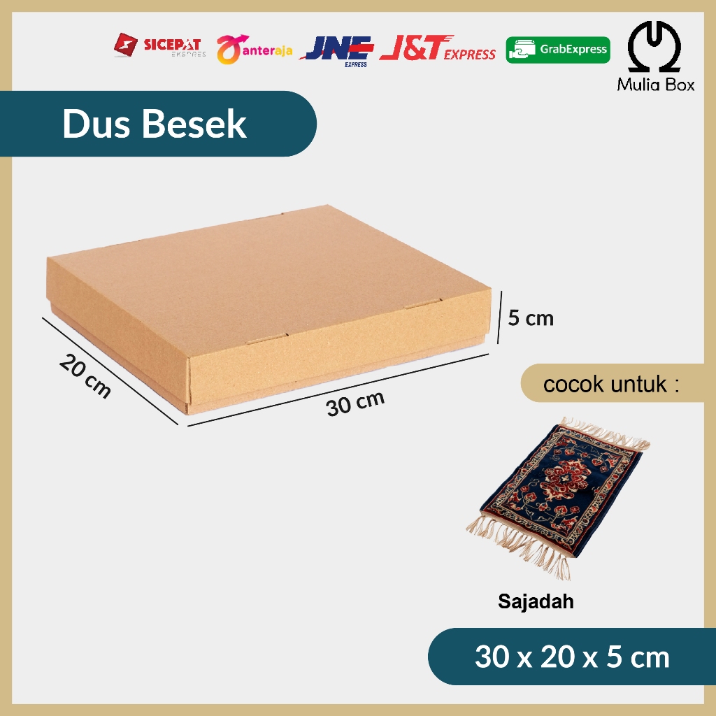 

Kardus Packing Top Bottom Box / Besek 30 x 25 x 5 cm Corrugated Die Cut Karton Kecil Hadiah Hampers