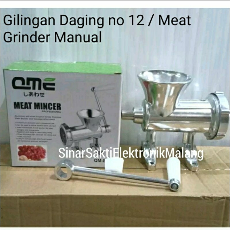 Gilingan Daging No 12 Penggiling Daging Manual Alat Giling Meat Grinder Malang