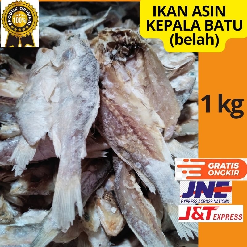 

ikan asin kepala batu belah/ikan asih murah meriah tanpa bahan pengawet ukuran 1000g/1kg