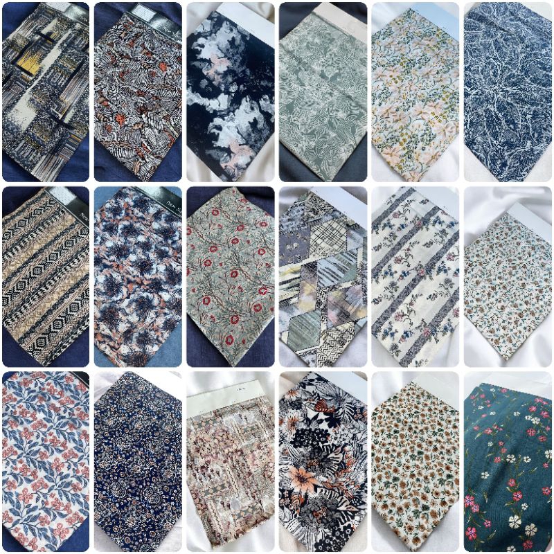 (50cm) KAIN KATUN RAYON VISCOSE MOTIF BEST SELLER/TOKO KAIN RAYON (harga tertera 50cm) BBC VC
