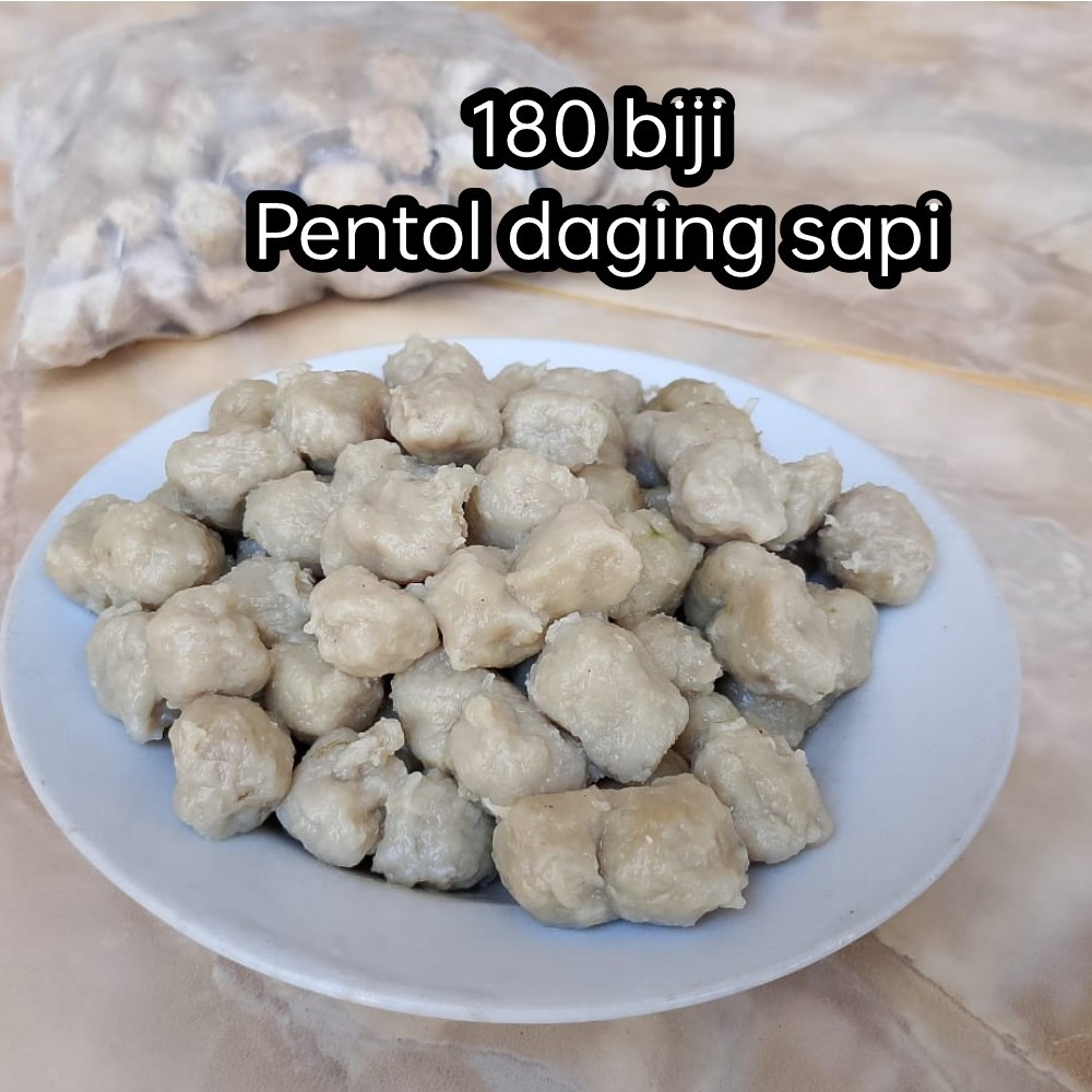 

PENTOL DAGING SAPI ISI 180 BIJI - PENTOL DAGING SAPI - PENTOL BAKSO DAGING SAPI ASLI