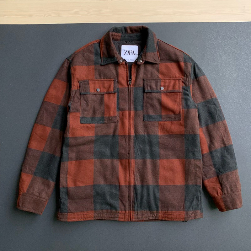 zara plaid puffer jacket