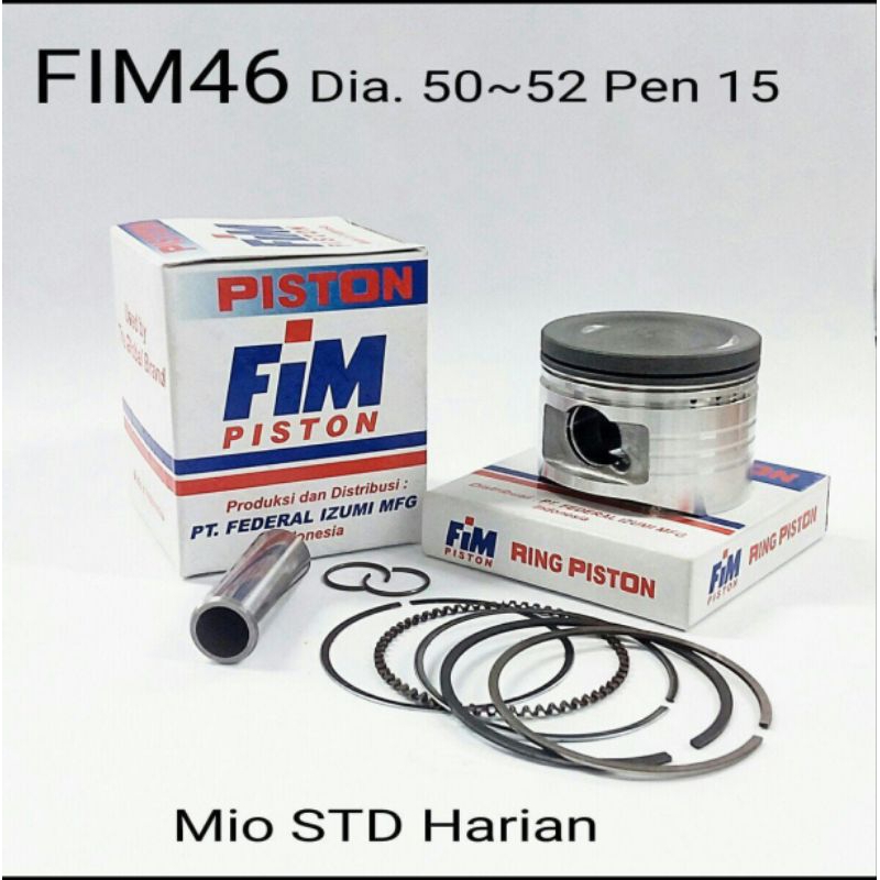Piston Kit FIM FIM46 Mio Sporty Karbu STD OS 50/100/150/200