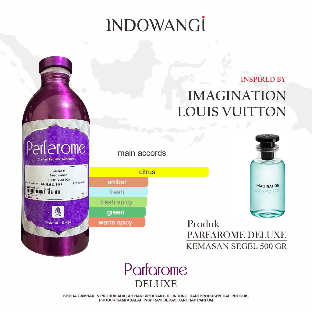 Bibit Parfum IMAGINATION LV by PARFAROME DELUX  KEMASAN SEGEL 500GR