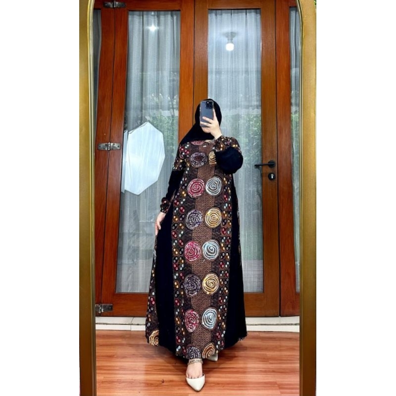 ALL GAMIS KAFTAN BATIK TULIS PEKALONGAN SOGAN STORJOAN HITAM